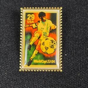 World Cup USA 94 Soccer Lapel Pin 1994 USPS Gold Tone Sports